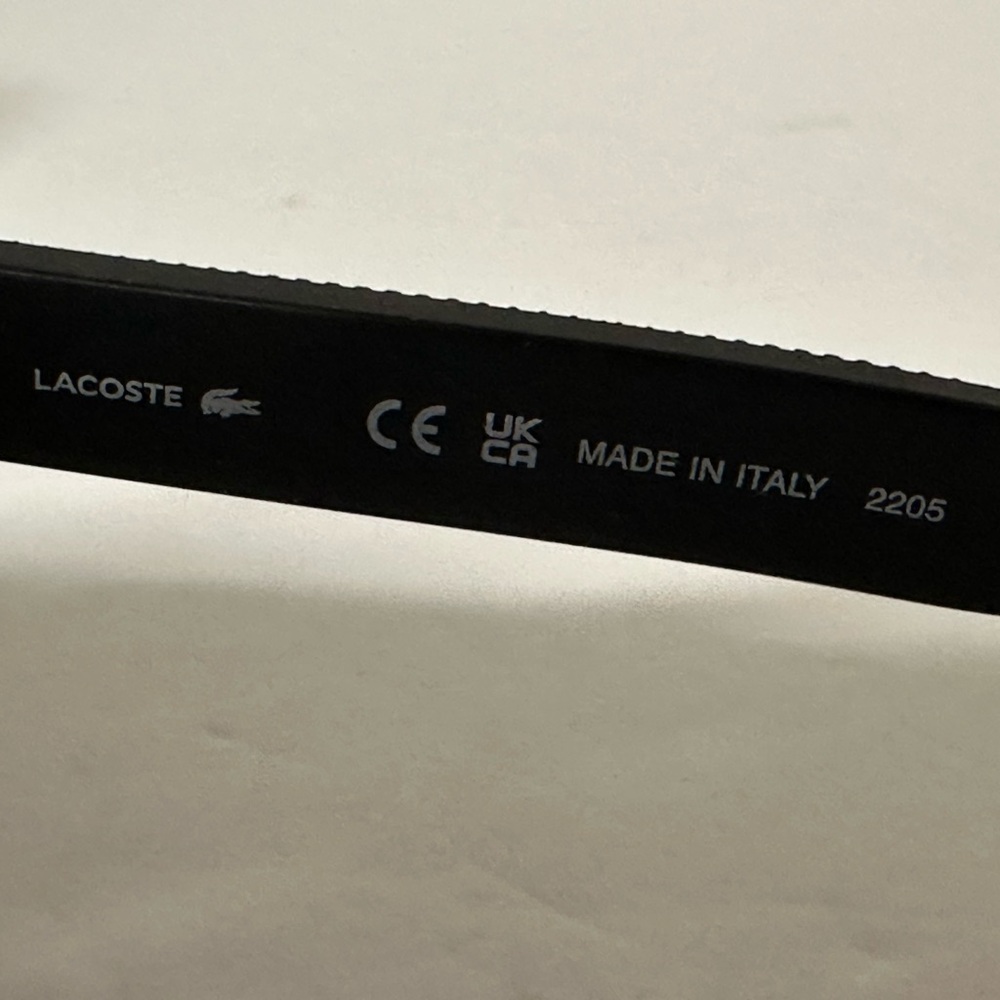 New In Box- Lacoste Matte Black Sunglasses L848S - Picture 9 of 10